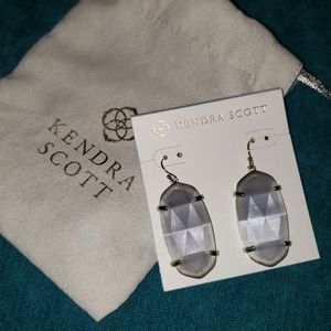 Kenda Scott slate cats eye earrings